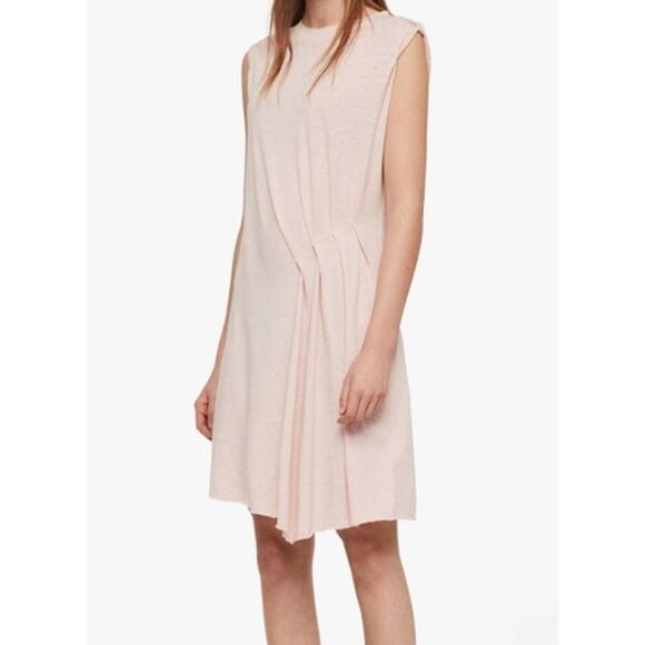 AllSaints Womens size X-Small dress pink Duma asymmetrical sleeveless - Picture 1 of 6